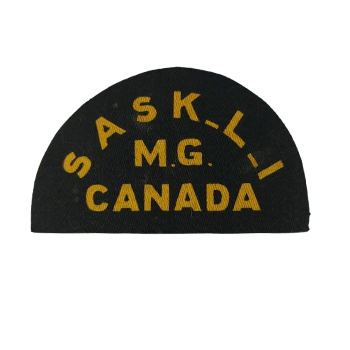 WW2 Canadian SKLI MG Saskatchewan Light Infantry Machine Gun Printed Canvas Shoulder Title