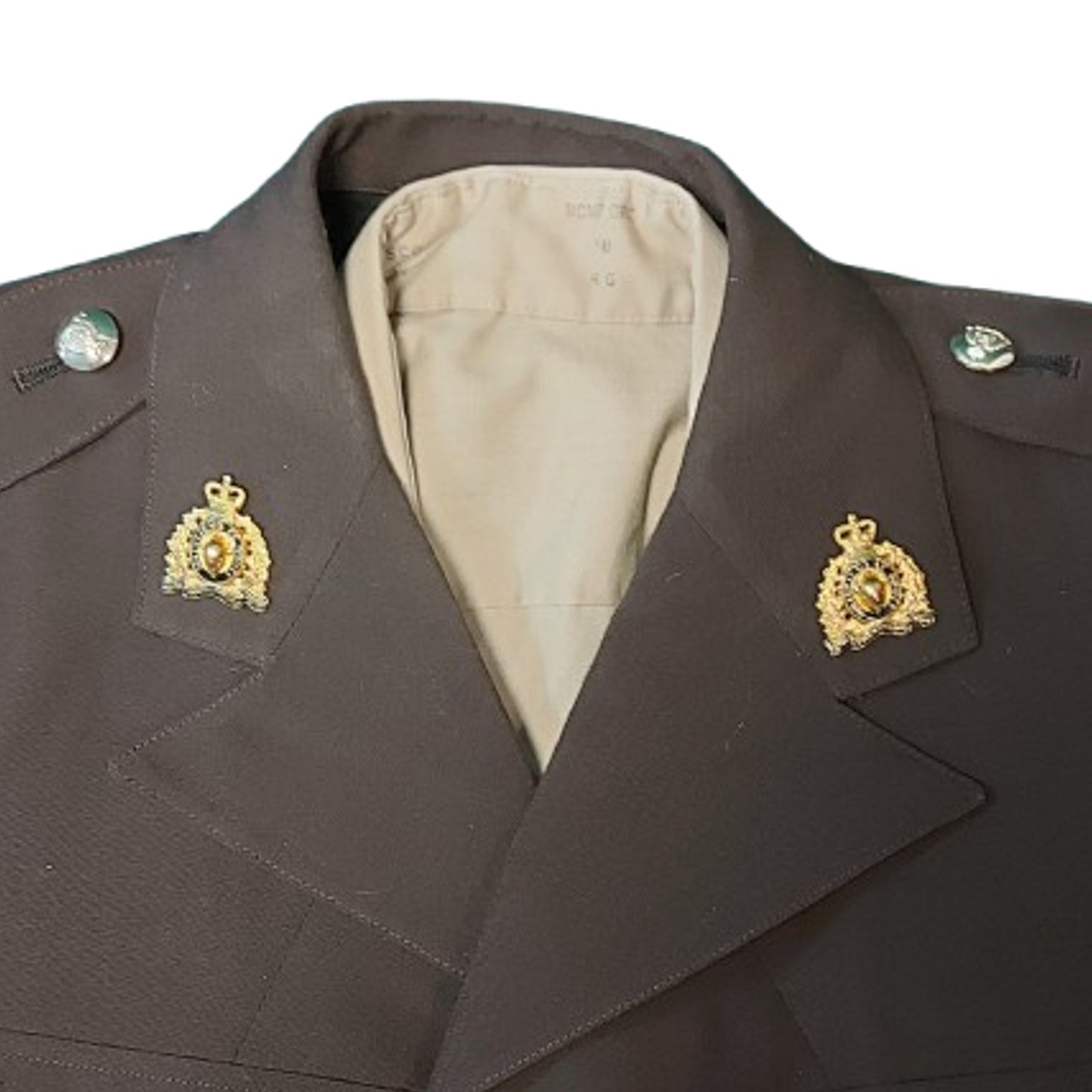 Post-WW2 Canadian RCMP Royal Canadian Mounted Police Brown Serge Tunic And Service Shirt