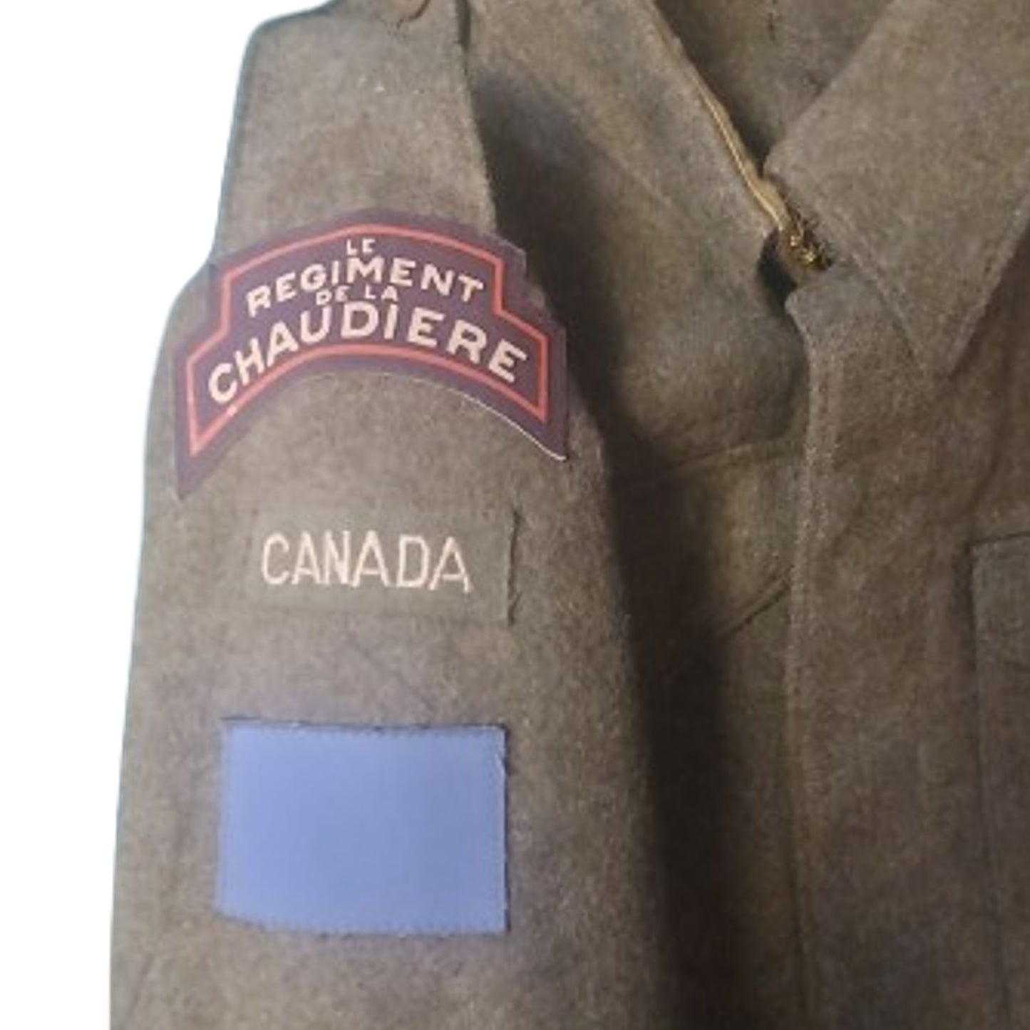 WW2 Canadian Le Regiment De La Chaudiere Reenactors Battle Dress Tunic Size 24 1943