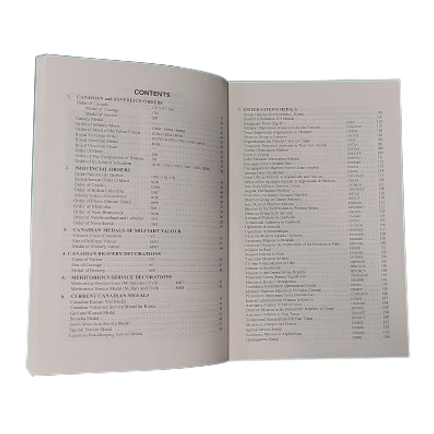 Reference Book Canadian Orders Decorations And Medals