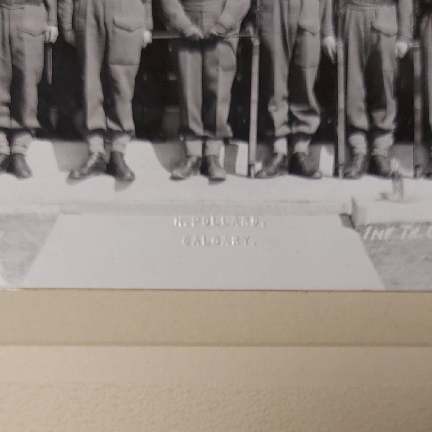 WW2 Canadian Photograph On Matte Board Infantry Training Centre Calgary