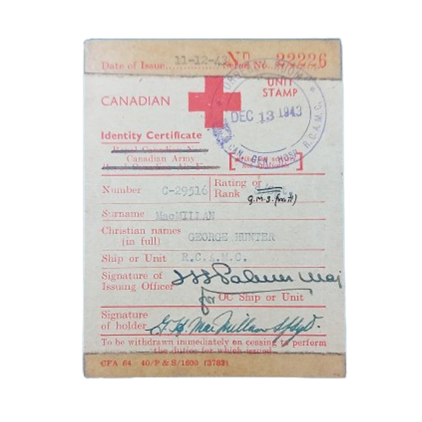 WW2 Canadian Pay Book Set RCAMC Royal Canadian Army Medical Corps Training Of Nurses