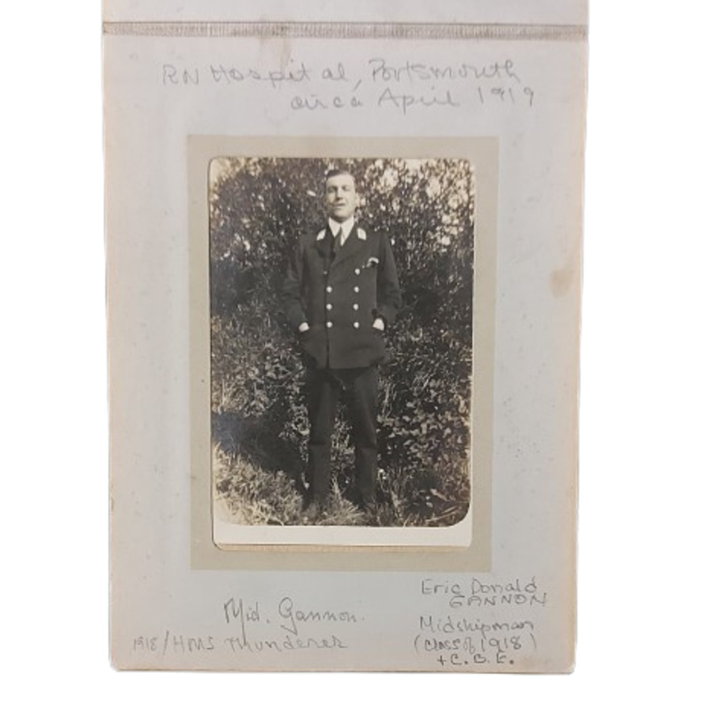 WW1 British RN Royal Navy Named Photo And Album Archive Of Lt. George Humphry Griffiths
