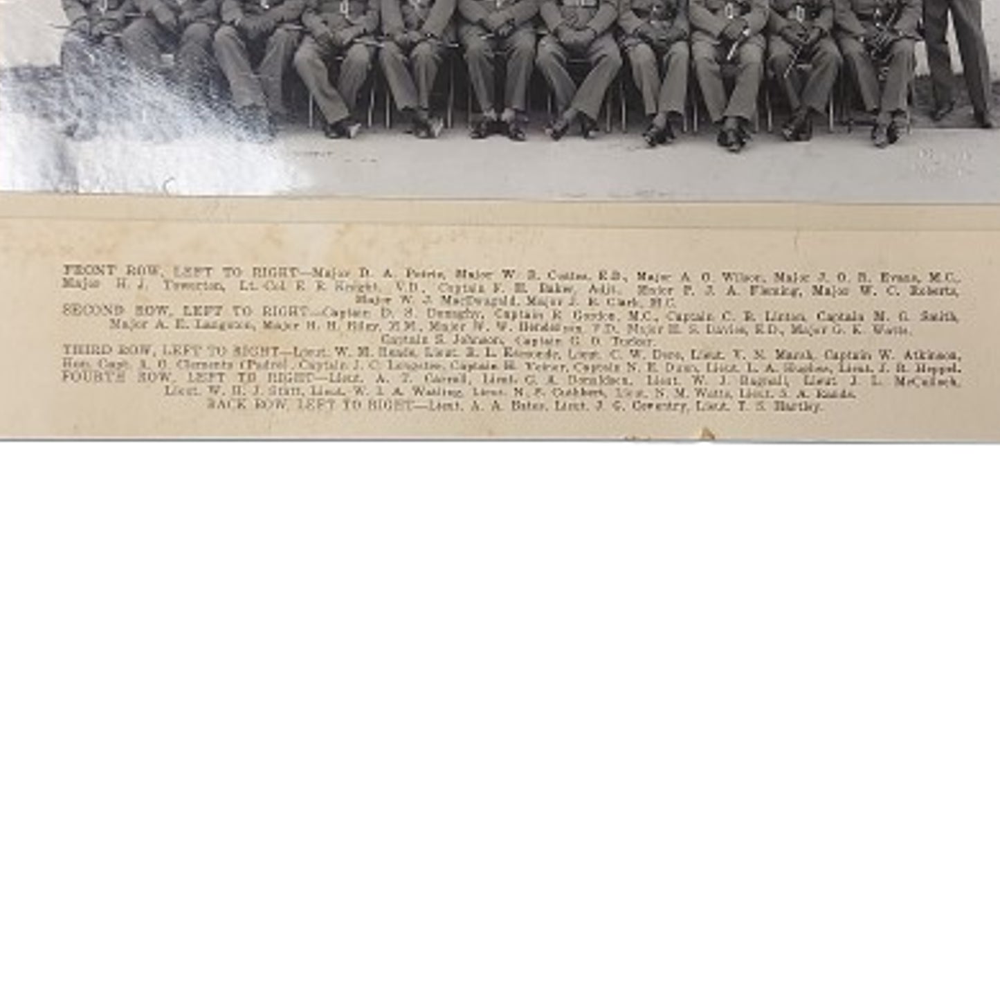 WW2 Canadian Photograph On Matte Board Staff Officers Canadian Infantry Training Centre MD 13