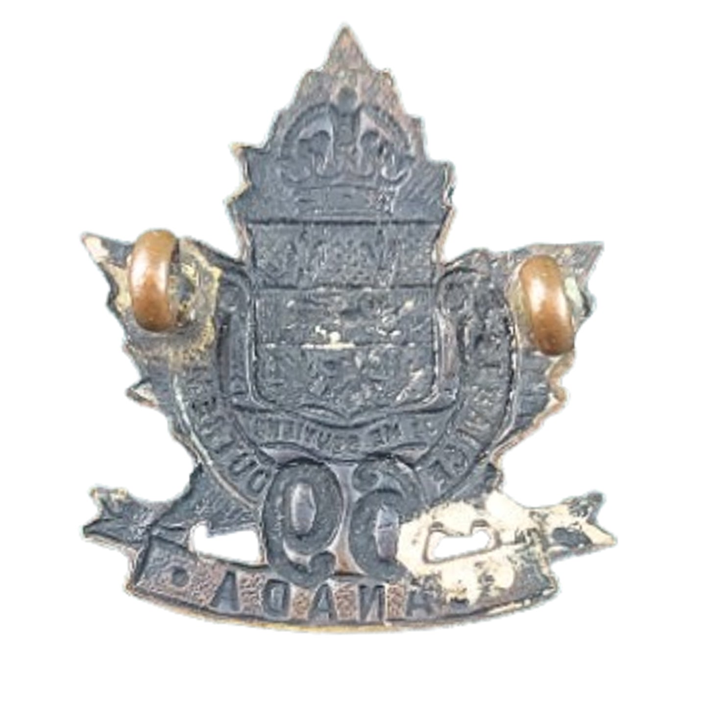 WW1 Canadian 69th Battalion Quebec Collar Badge