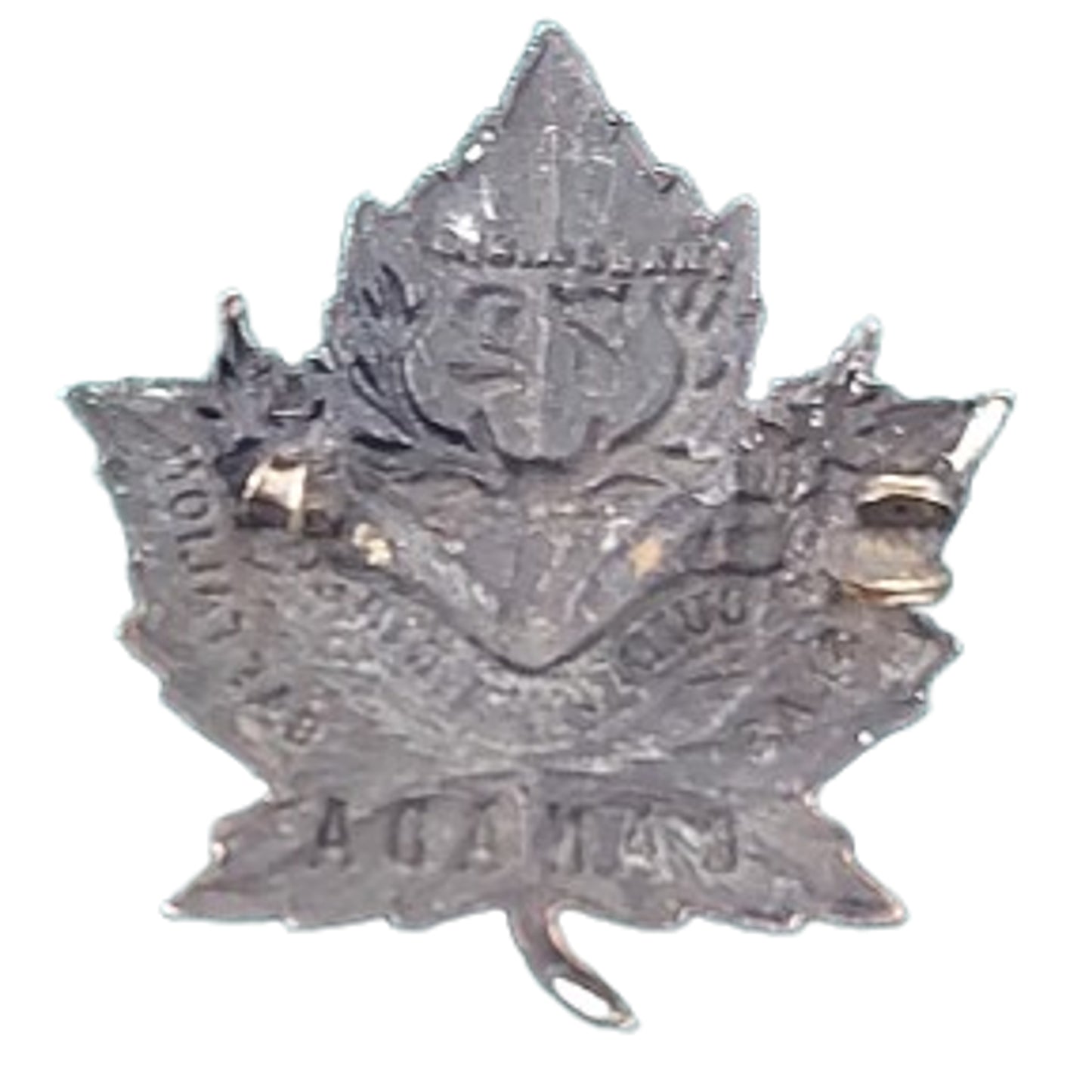 WW1 Canadian CEF 72nd Battalion Collar Badge O.B. Allan