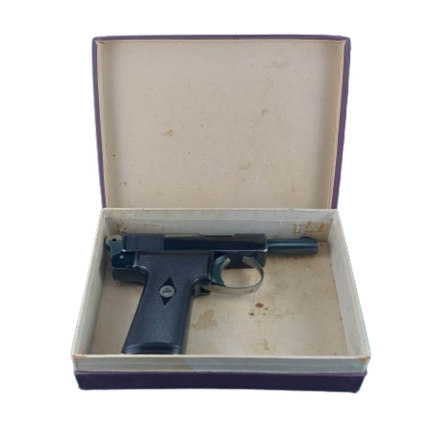 WW2 Era British Webley And Scott Deactivated Automatic Pistol In Issue Box