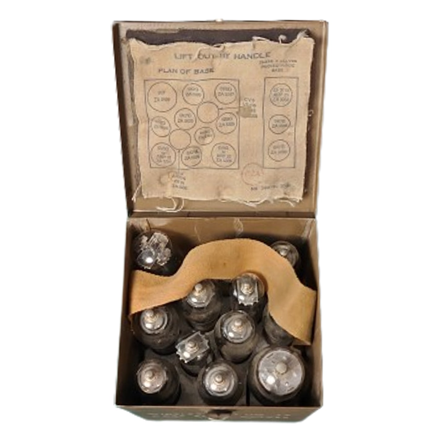 WW2 Canadian 19 Wireless Set Spare Valves Case With Tubes