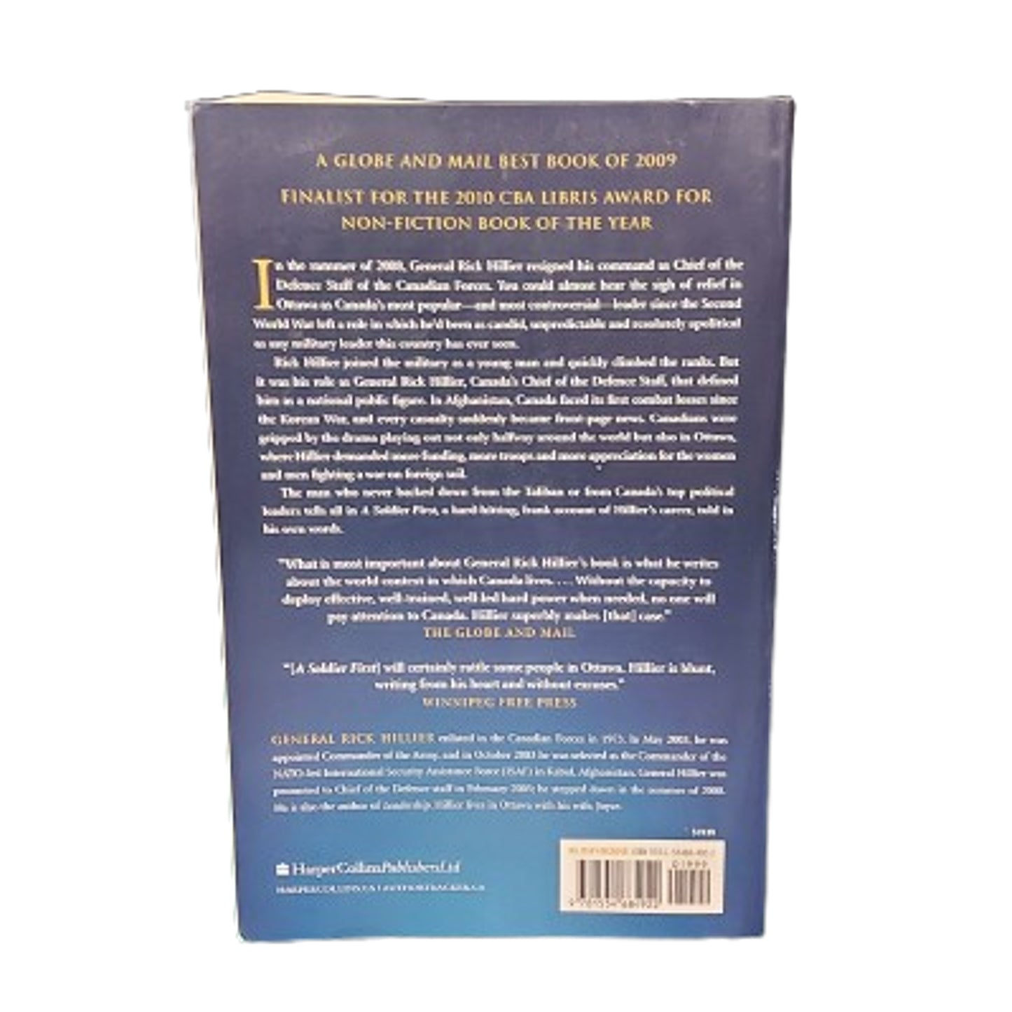 Military Book General Rick Hillier A Soldier First