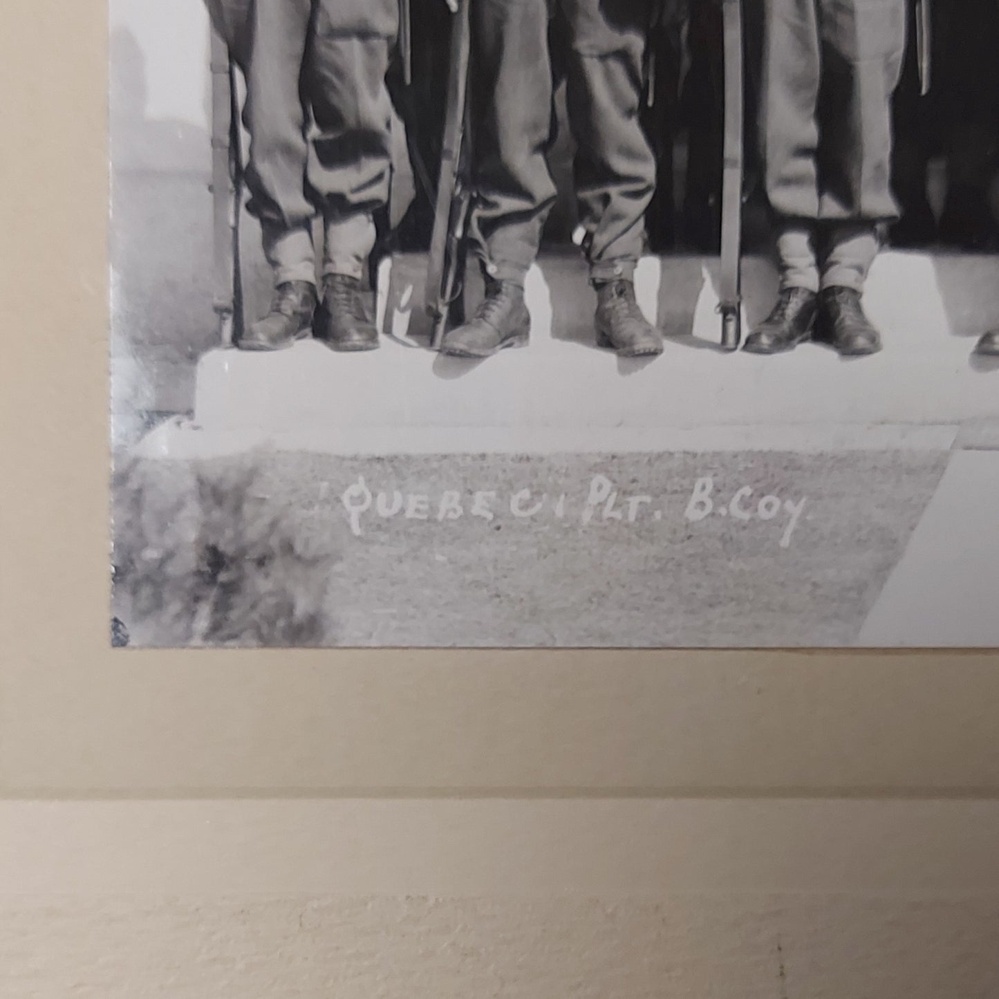WW2 Canadian Photograph On Matte Board Infantry Training Centre Calgary
