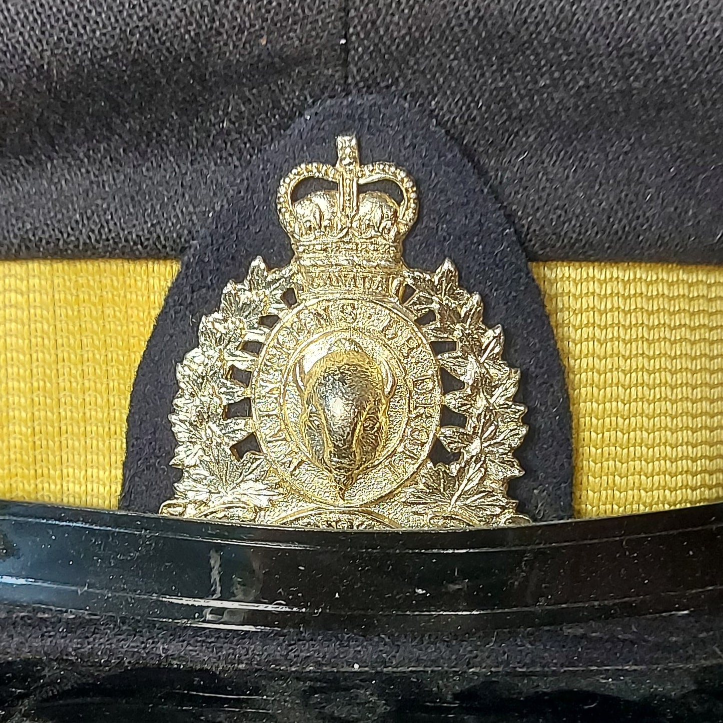 Post-WW2 Canadian RCMP Royal Canadian Mounted Police Visor Cap With Badge 1970
