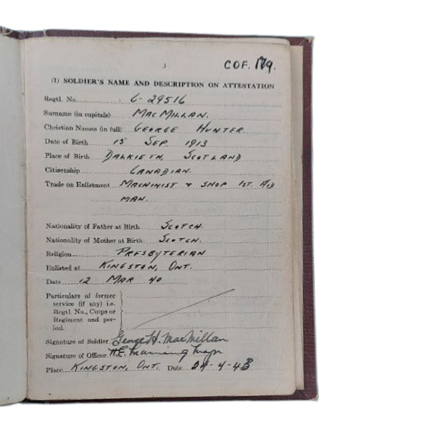 WW2 Canadian Pay Book Set RCAMC Royal Canadian Army Medical Corps Training Of Nurses