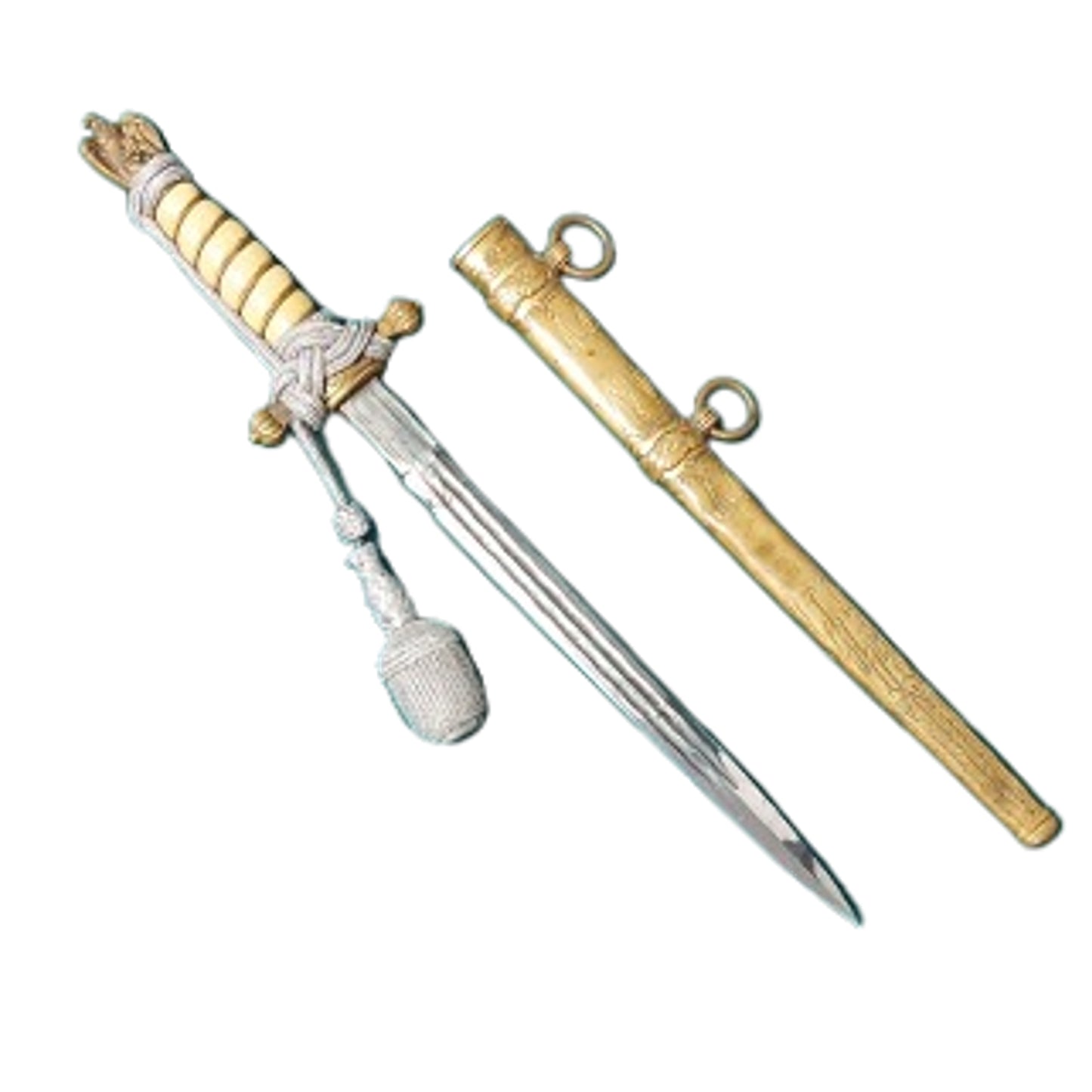 WW2 German Navy Kriegsmarine Officer's Etched Blade Dagger With Knot Carl Eickhorn