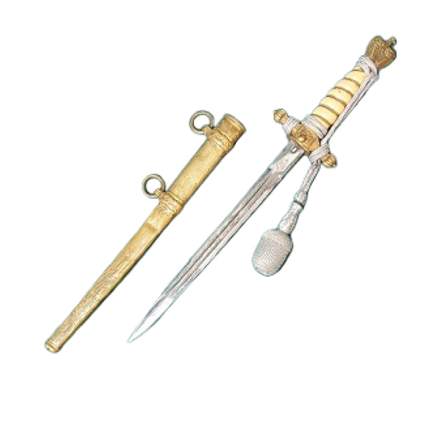 WW2 German Navy Kriegsmarine Officer's Etched Blade Dagger With Knot Carl Eickhorn