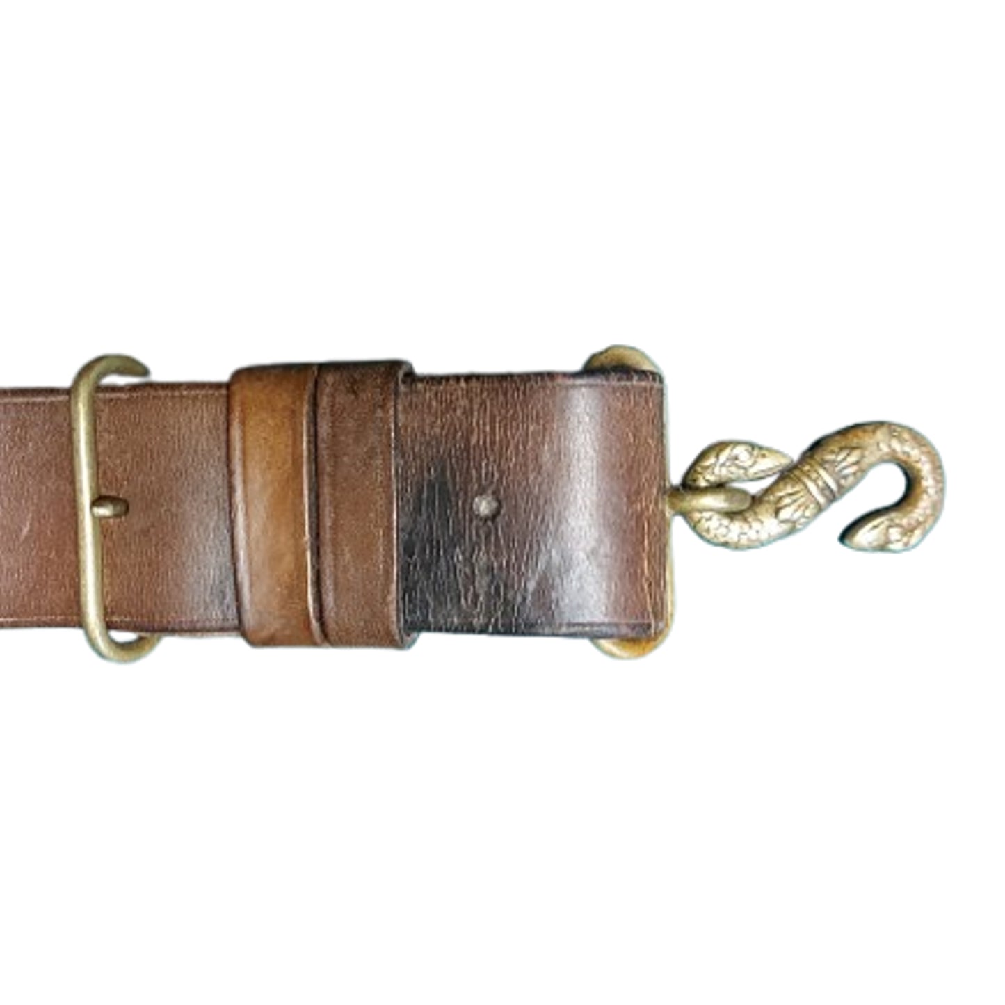 Pre-WW1 Canadian Army Leather Snake Belt Dated 1913
