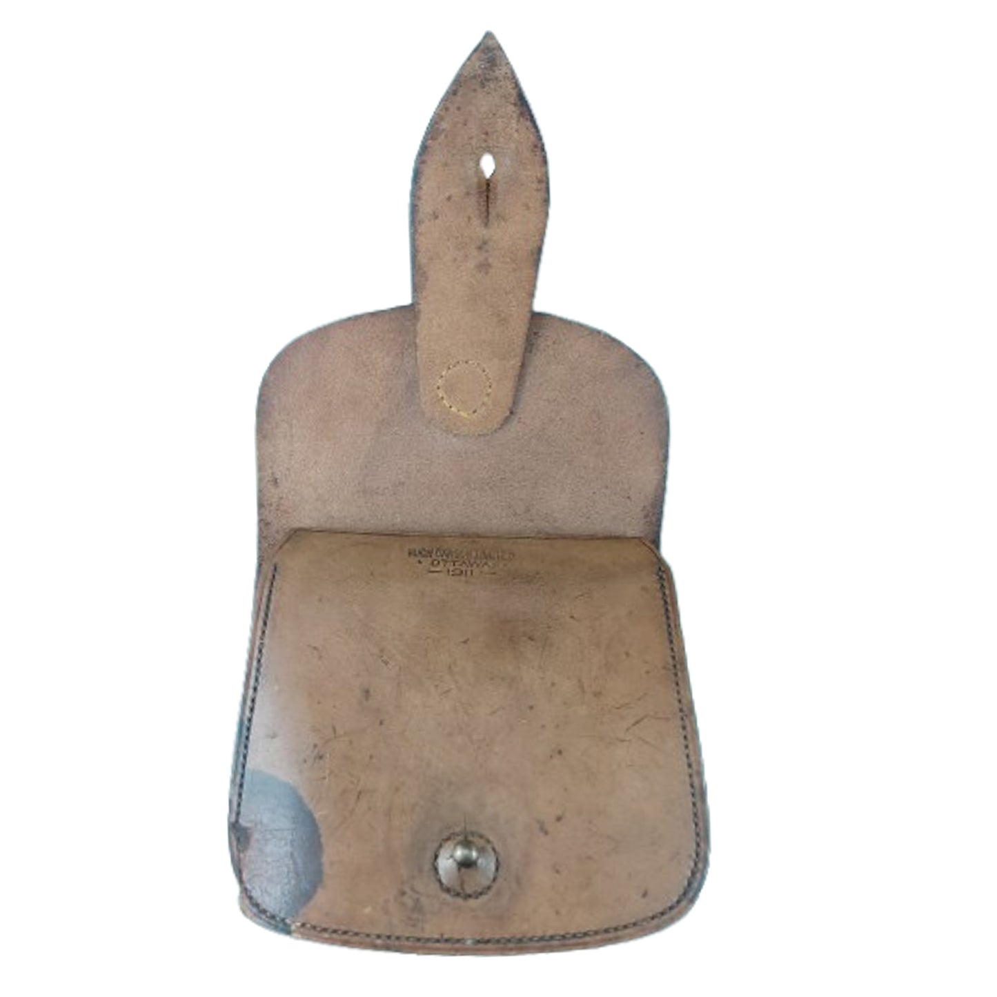 Pre-WW1 Canadian Oliver Pattern Leather Belt Pouch 1911