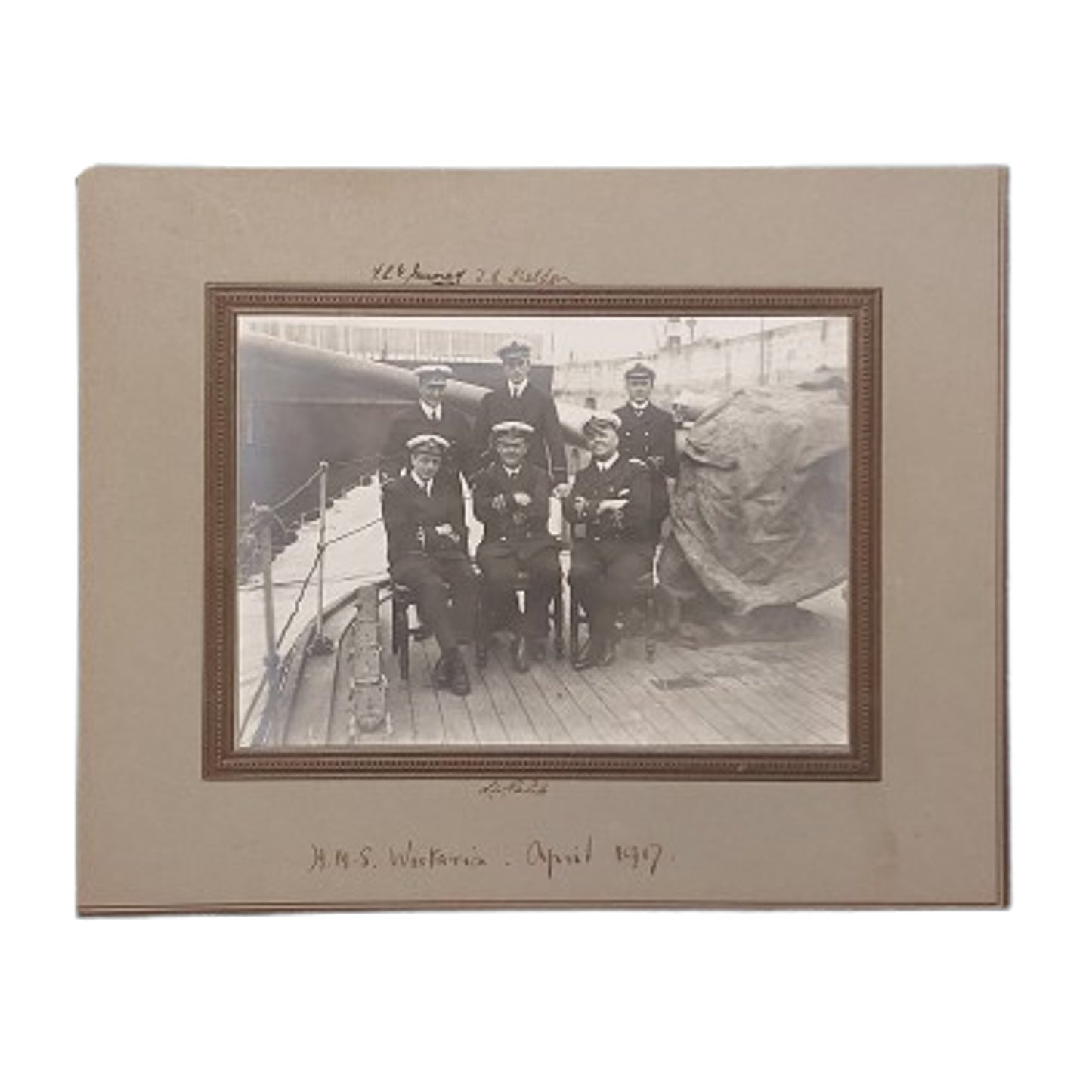 WW1 British RN Royal Navy HMS Wistaria Photo Album And Night Order Book
