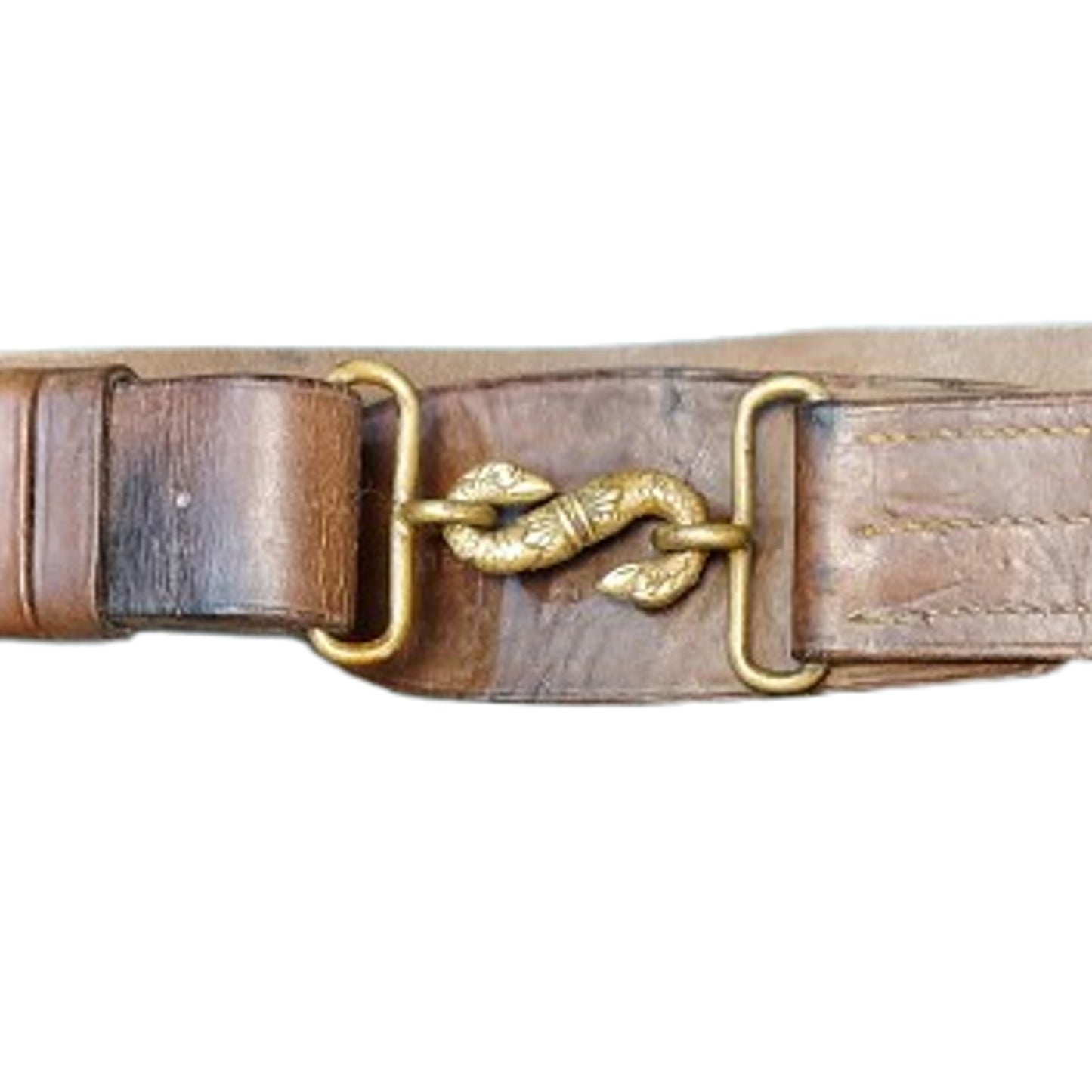 Pre-WW1 Canadian Army Leather Snake Belt Dated 1913