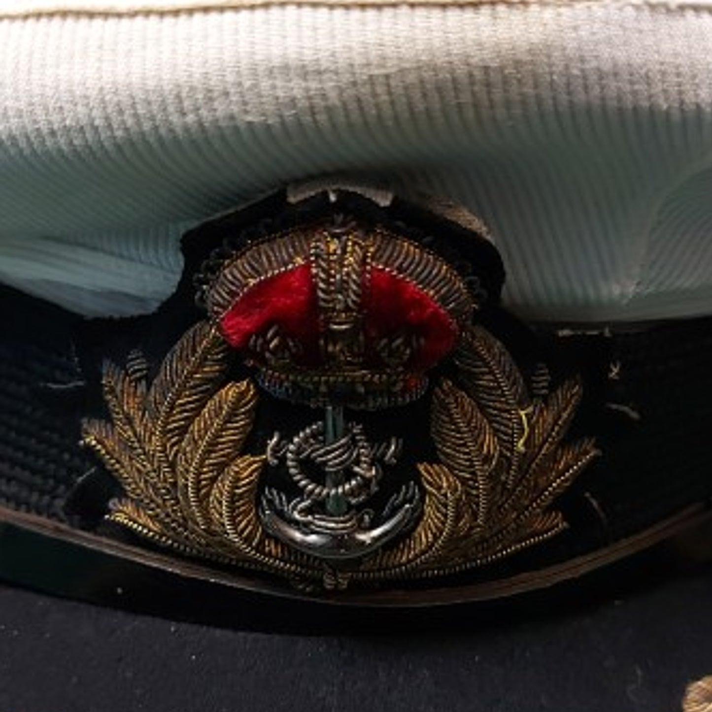 WW2 Canadian RCN Royal Canadian Navy Commodore Visor Cap With Cover