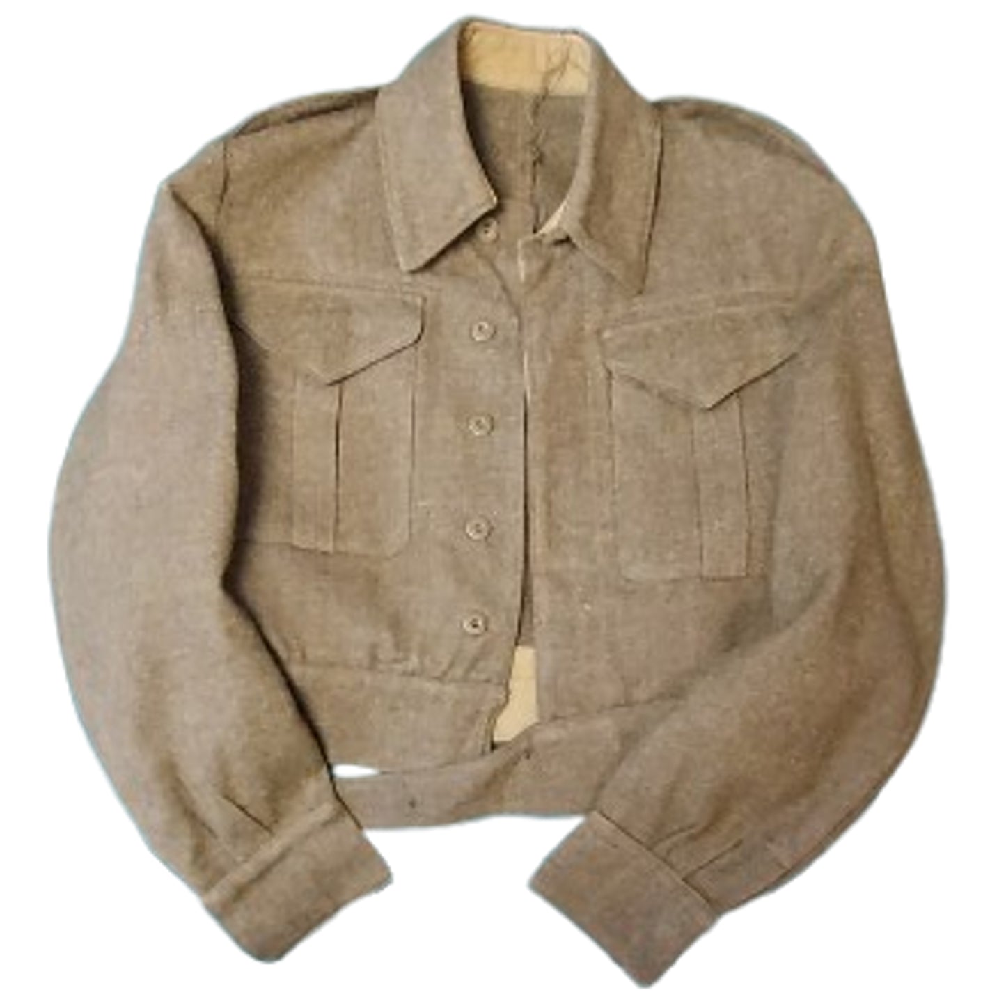 WW2 Canadian Battle Dress Tunic With Service Number No Insignia 1945