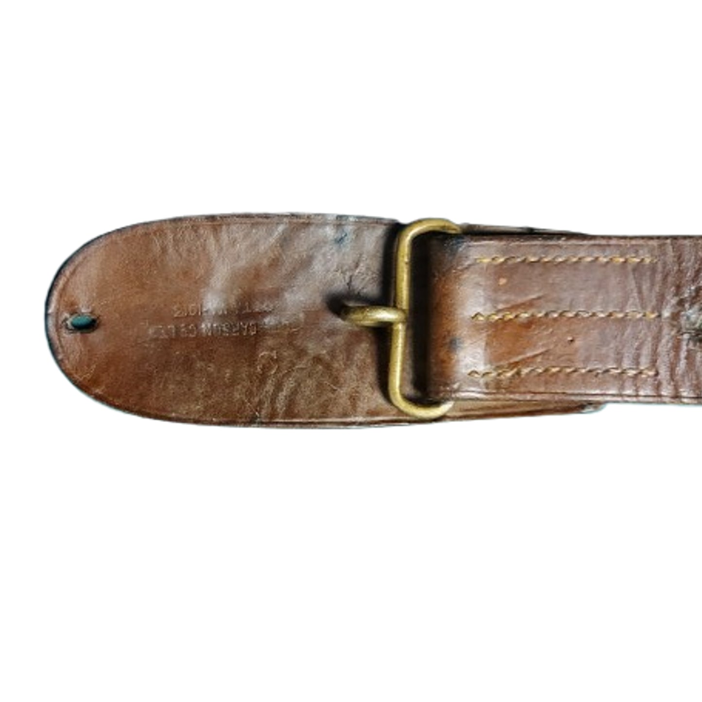 Pre-WW1 Canadian Army Leather Snake Belt Dated 1913