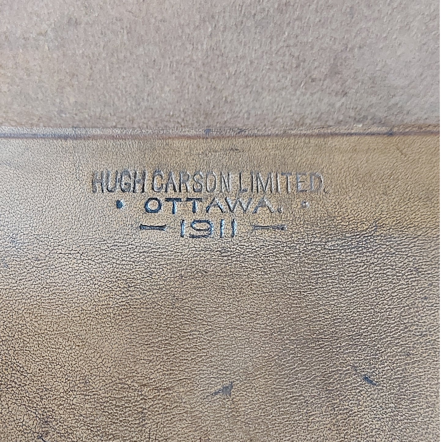 Pre-WW1 Canadian Oliver Pattern Leather Belt Pouch 1911