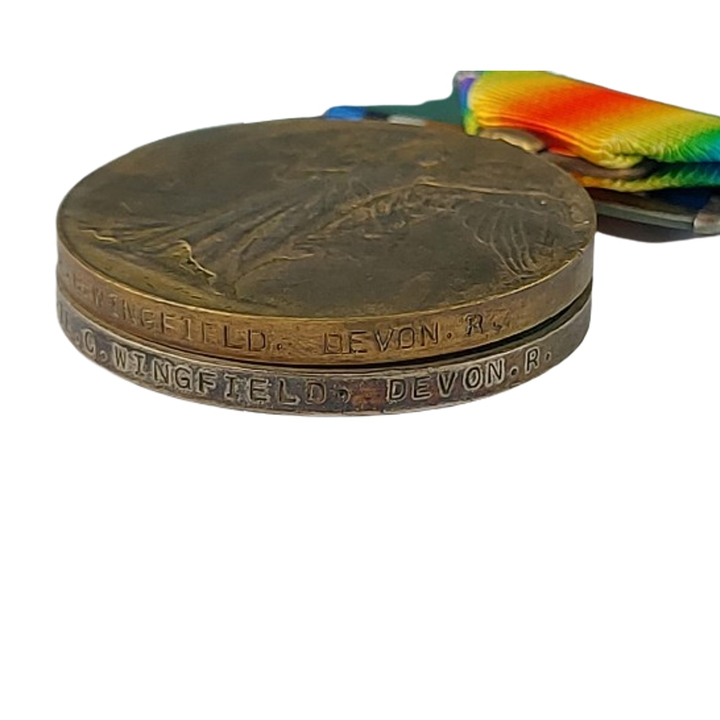 WW1 British BEF Medal Trio Devon Regiment