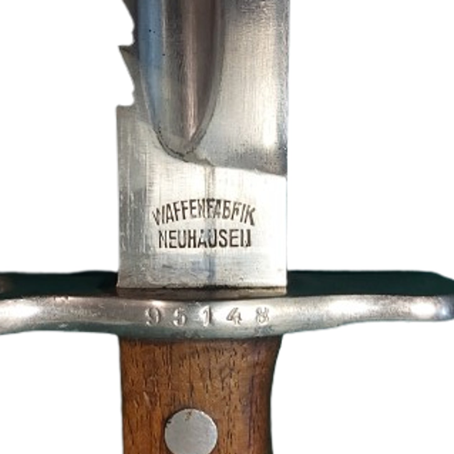 WW1 Swiss M1914 Pioneer Sawback Bayonet With Scabbard