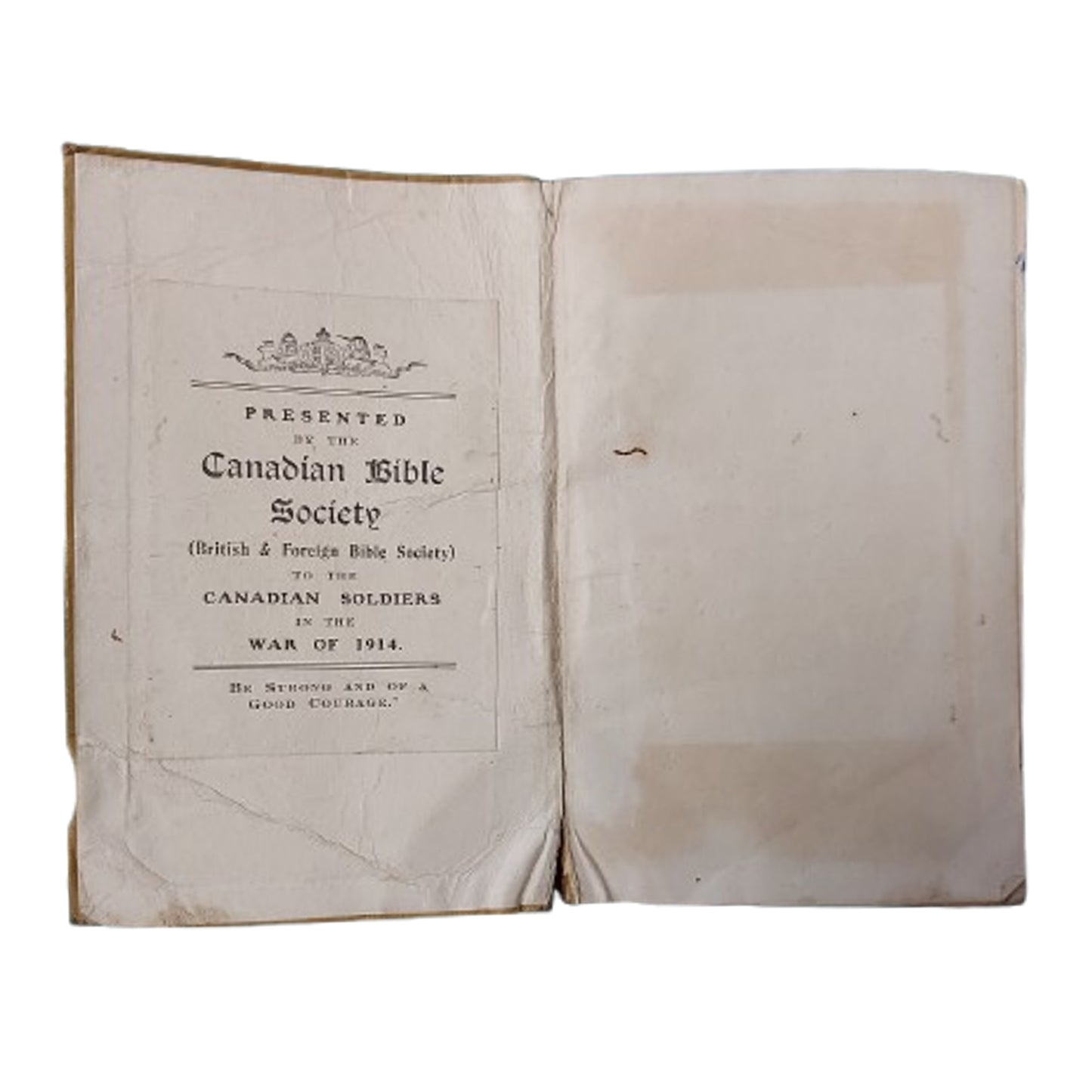 WW1 Canadian Soldiers 1914 New Testament