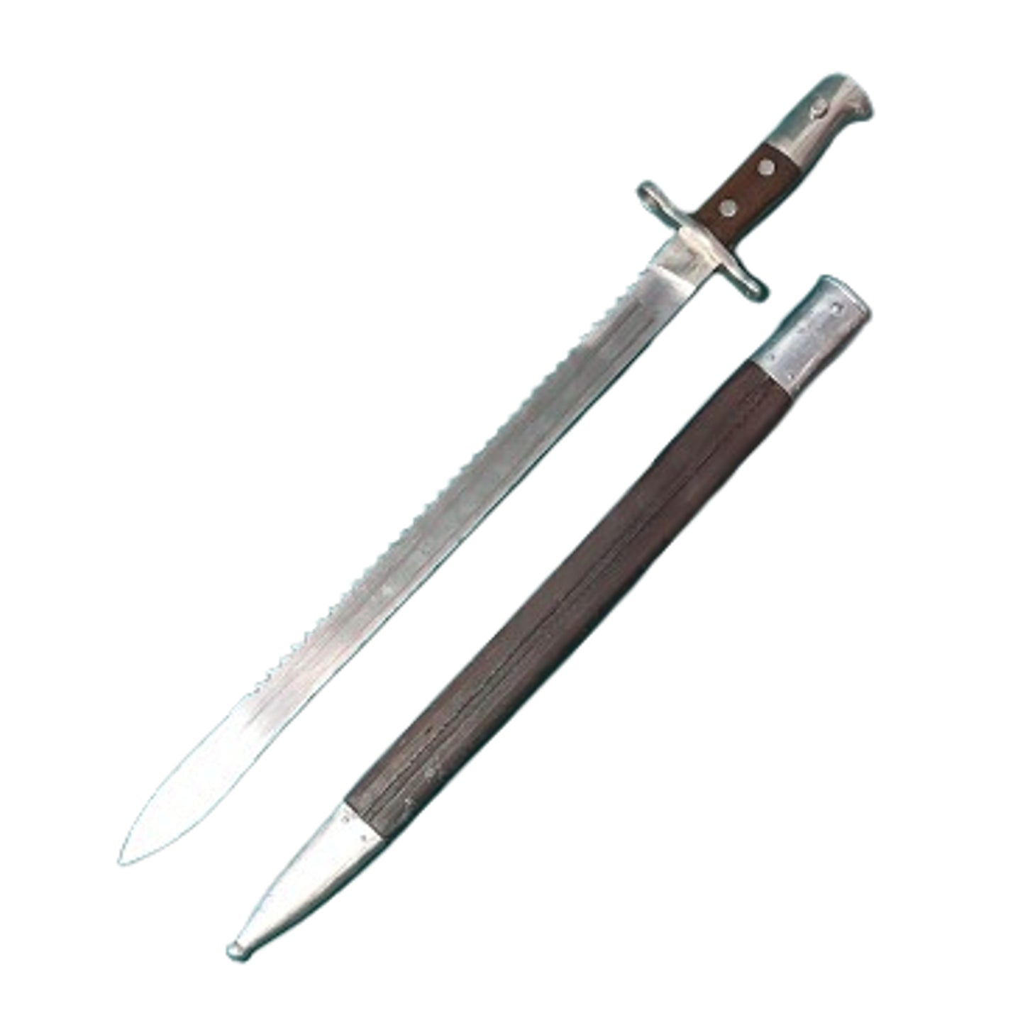 WW1 Swiss M1914 Pioneer Sawback Bayonet With Scabbard