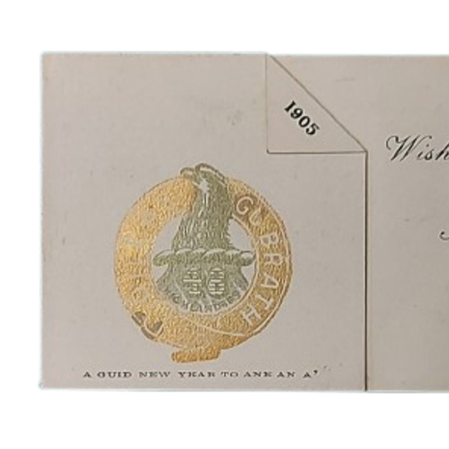 Pre-WW1 Canadian 48th Highlanders Happy New Years Card 1905