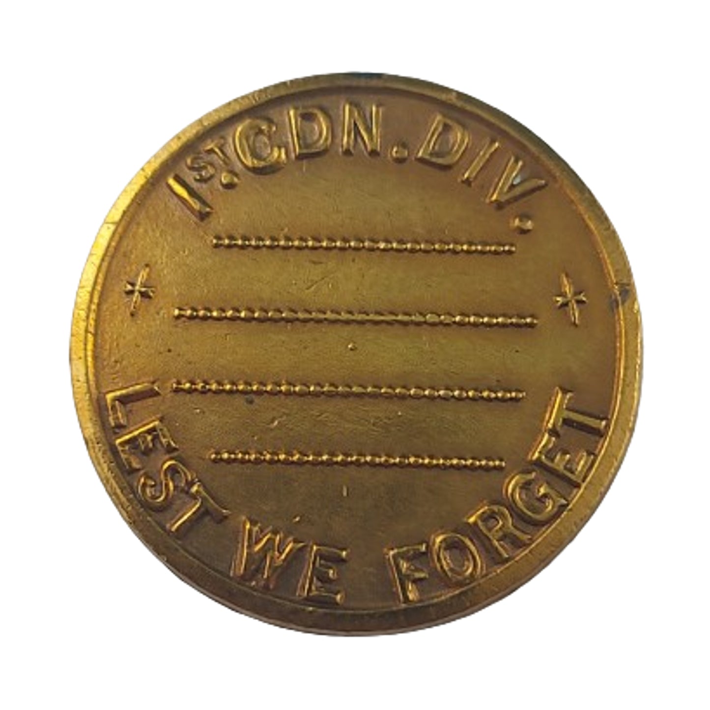 WW1 Canadian CEF 1st Division Lest We Forget Badge