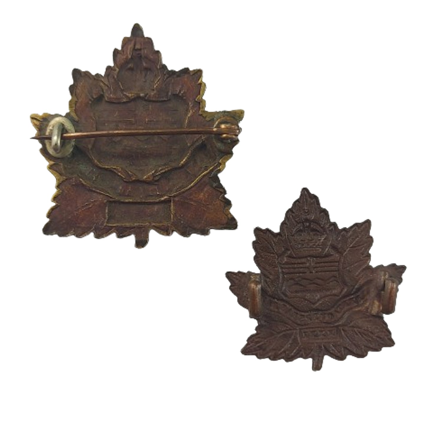 WW1 Canadian 3st Battalion Cap Collar And Button Set -Medicine Hat Alberta