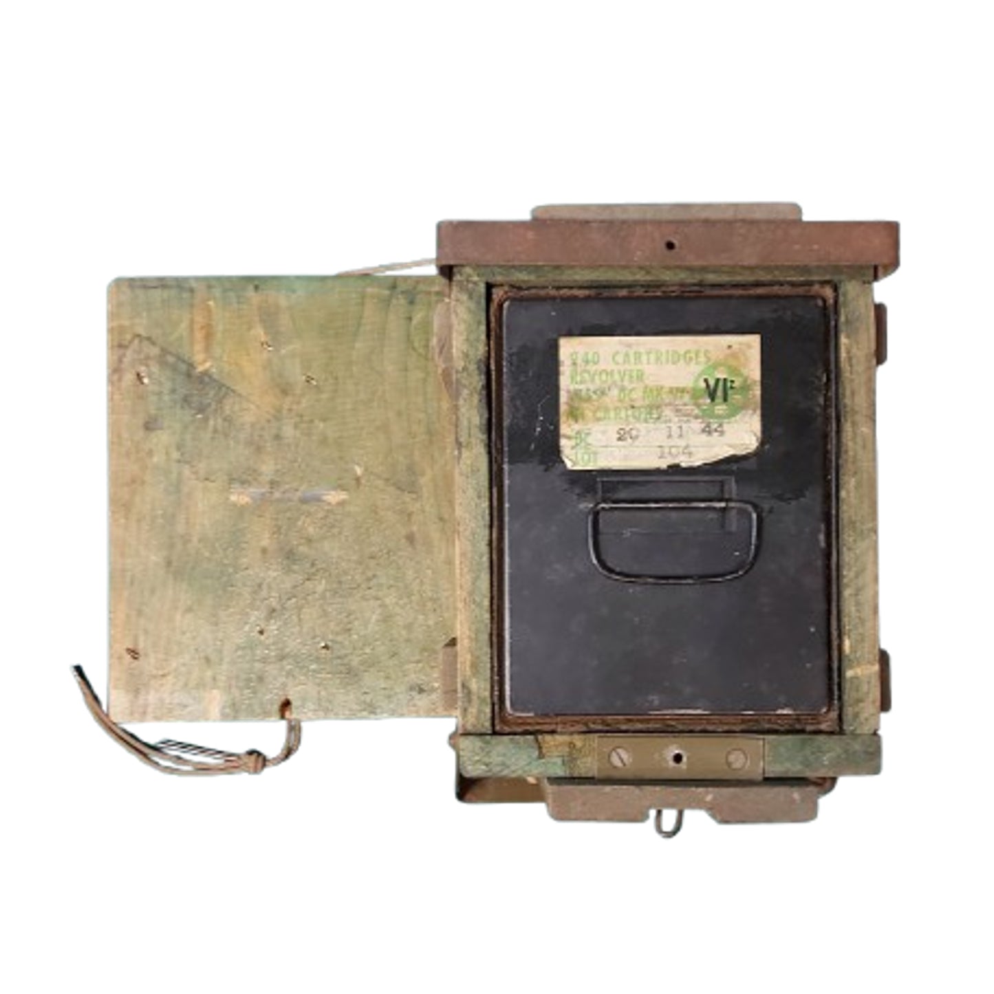 WW2 Canadian 455 Webley Service Pistol Ammunition Crate 1944