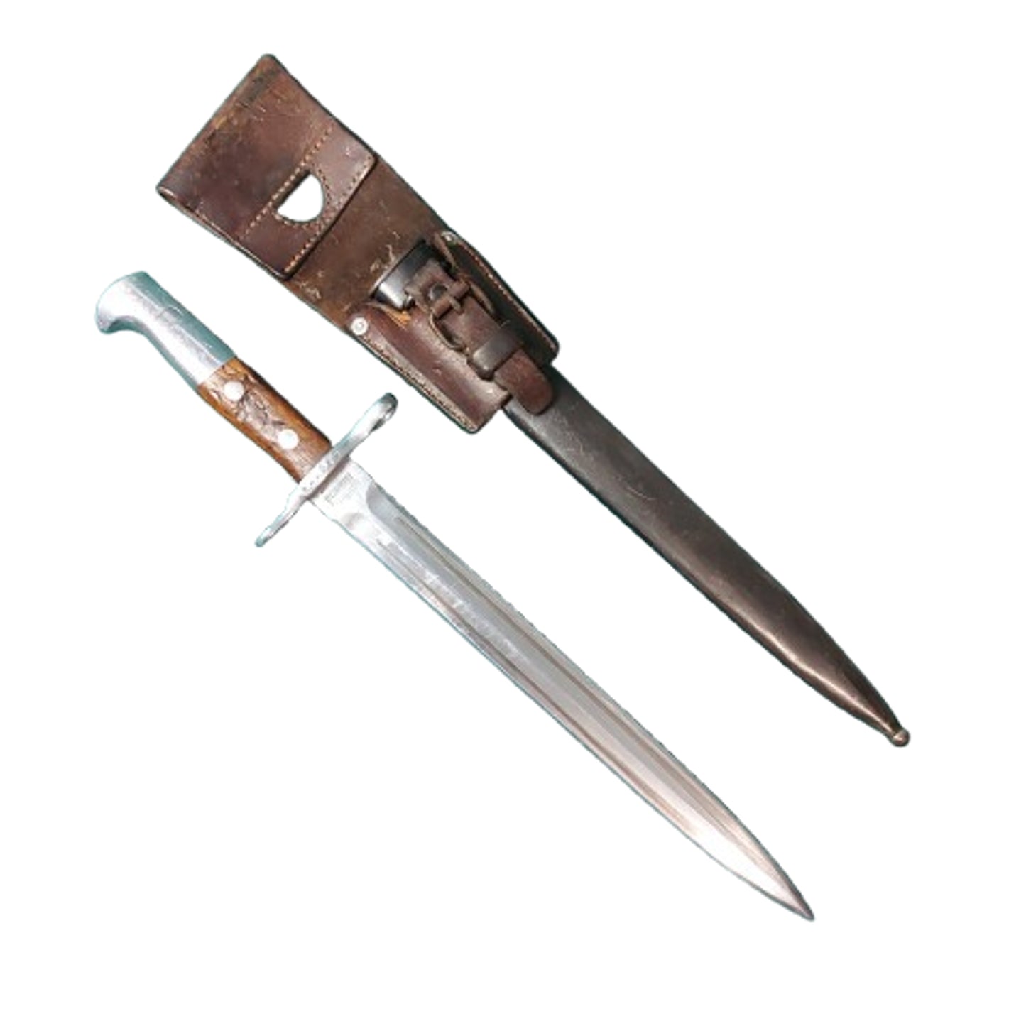 WW2 Swiss K31 Service Rifle Bayonet With Scabbard And Frog 1941