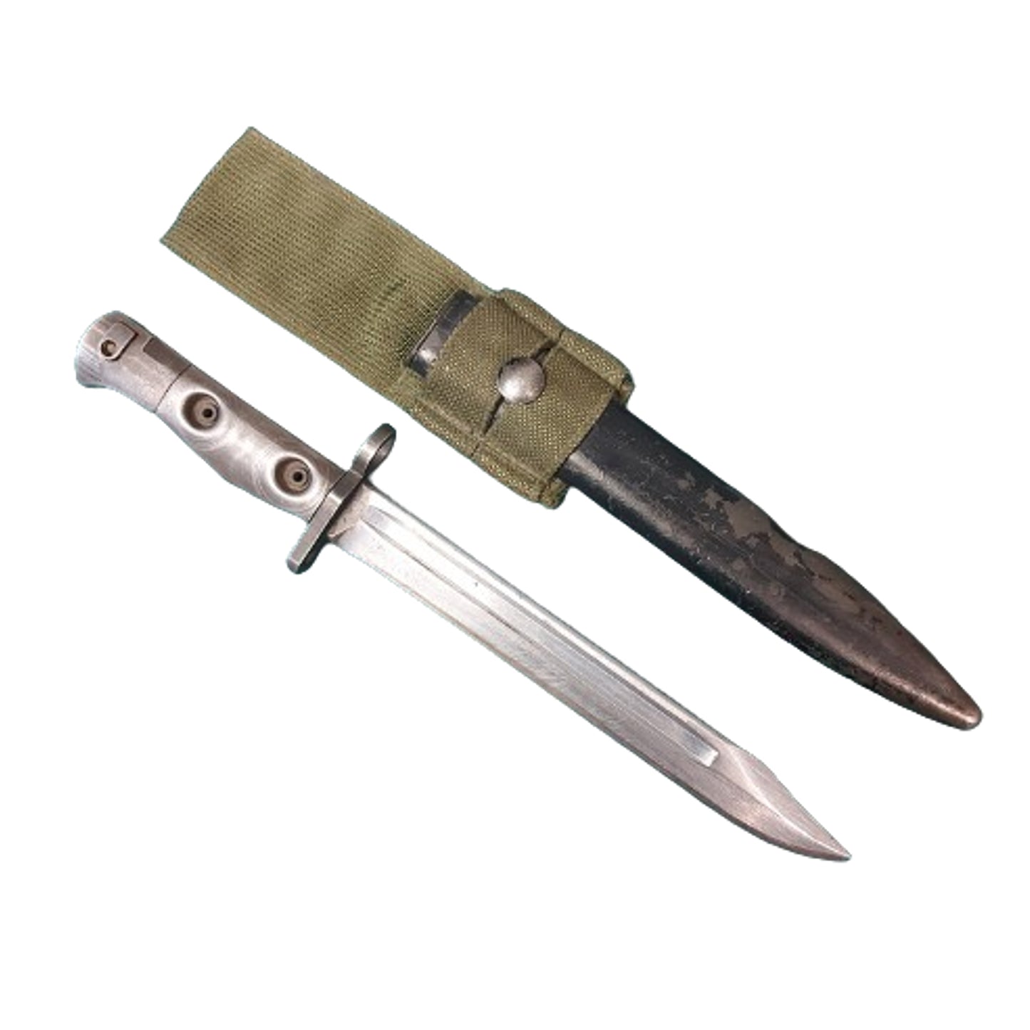 Post-WW2 Canadian C1 FN Bayonet With Scabbard And Frog 1958