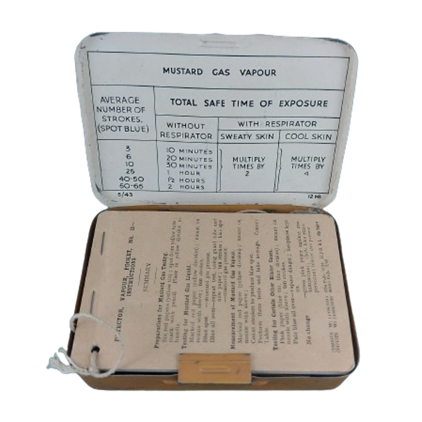 WW2 Canadian Towers Gas Detection Kit -Detector Vapour Pocket Mk.II