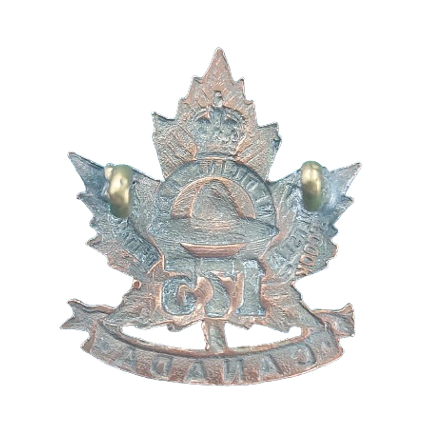 WW1 Canadian 175th Battalion Collar Badge -Medicine Hat Alberta -B. Cook