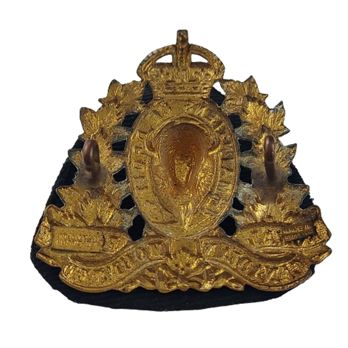 WW2 Era RCMP Royal Canadian Mounted Police Cap Badge -Gaunt Montreal