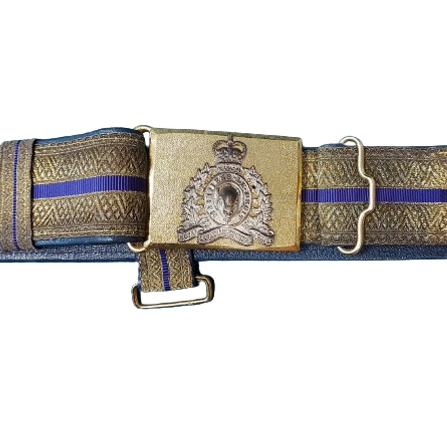 Vintage QEII RCMP Royal Canadian Mounted Police Dress Belt And Buckle