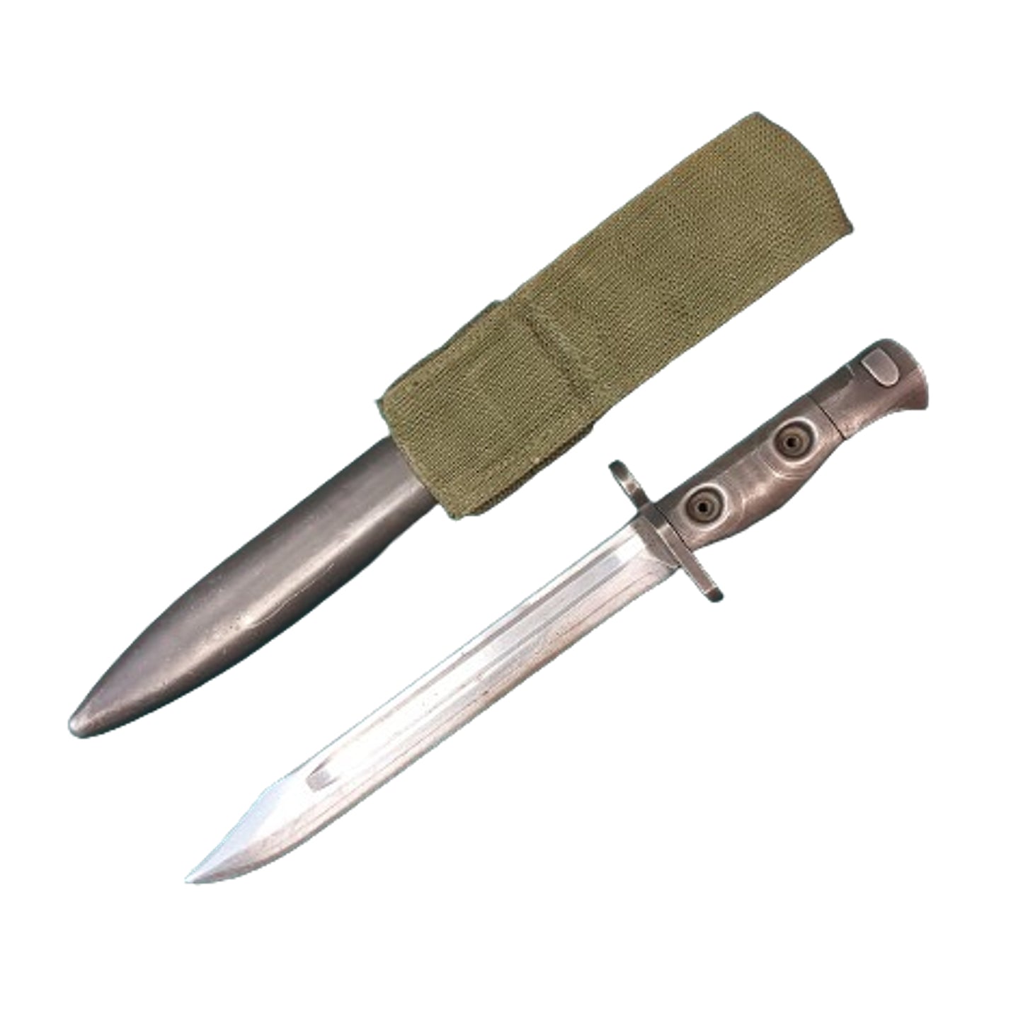 Post-WW2 Canadian C1 FN Bayonet With Scabbard And Frog 1958