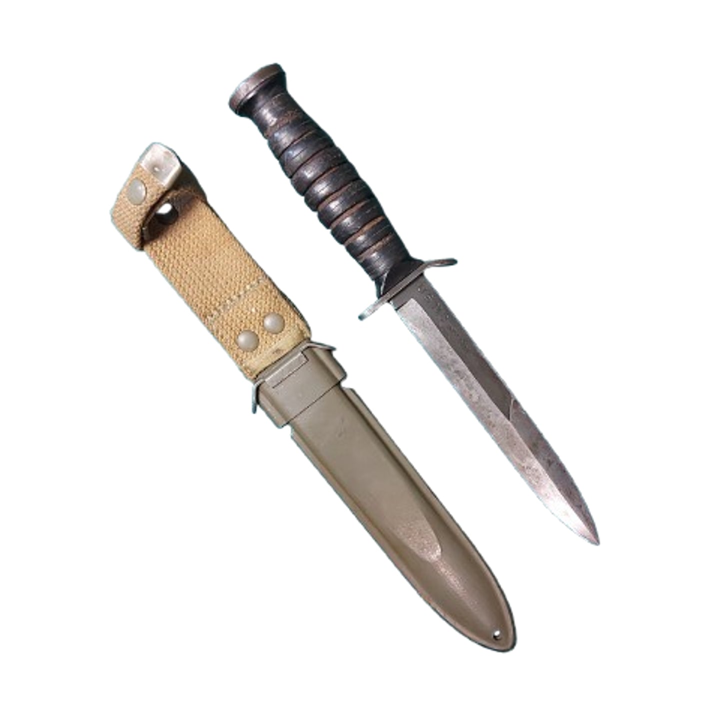 WW2 United States U.S. Imperial M3 Fighting Knife In M8 Scabbard