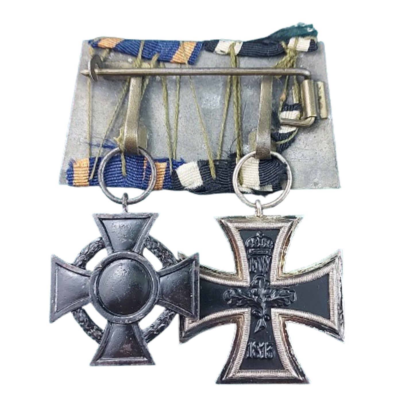 WW1 German Iron Cross 2nd Class - Frederick August Cross Medal Pair