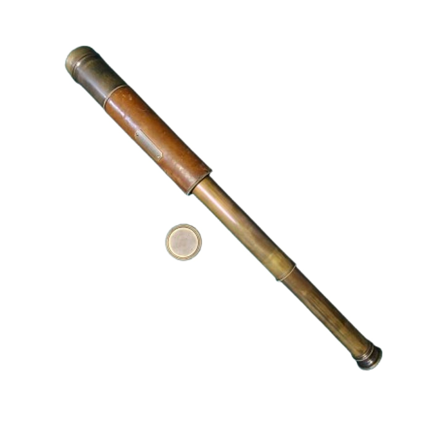 WW1 British BEF Army Officers Named Field Telescope In Case