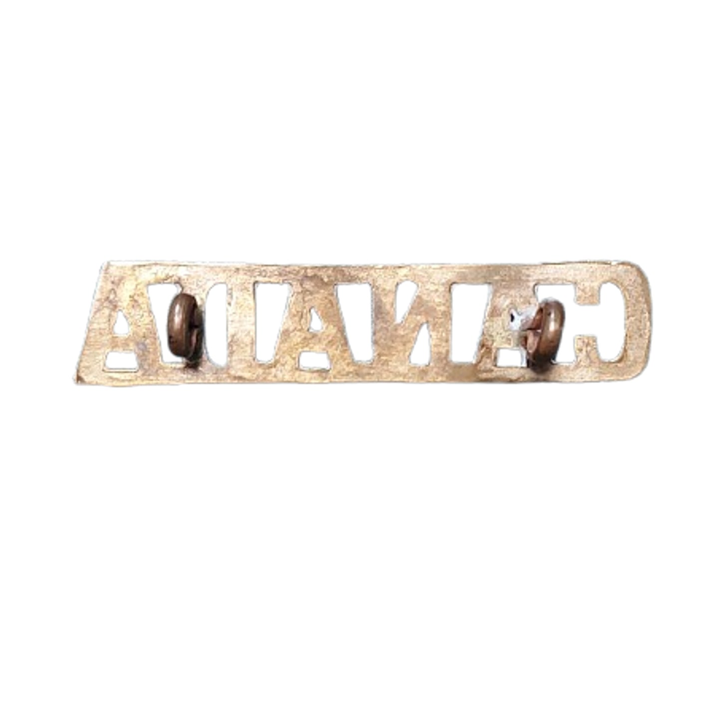 WW2 Canadian CANADA Brass Shoulder Title