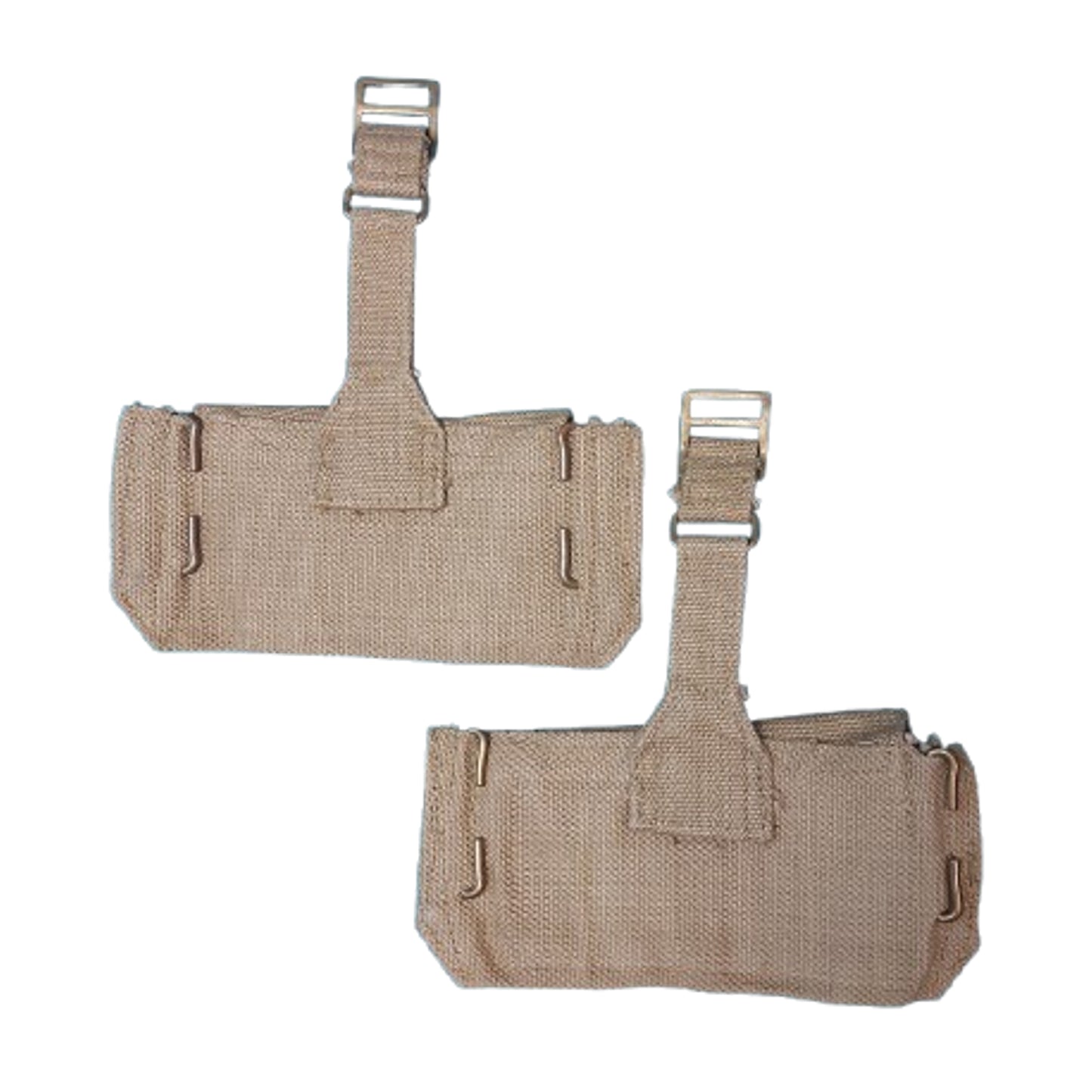 WW2 P37 Webbing Rifle Ammunition Pouches - Matching Pair