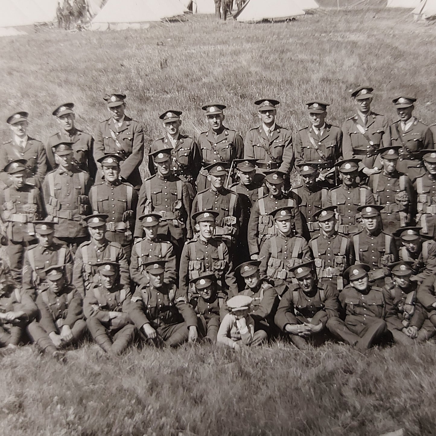 Pre-WW2 1st Battalion Calgary Regiment 50th Battalion CEF Sarcee Camp Photograph 1929