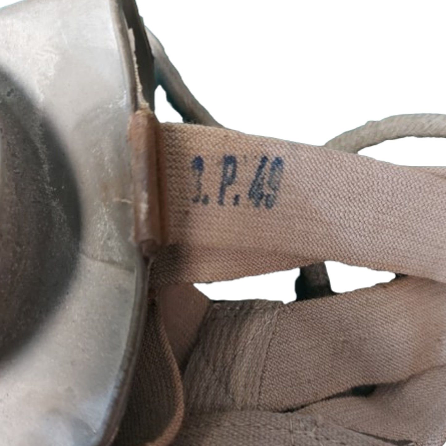 WW2 French Gas Mask In Paper Mache Carrier