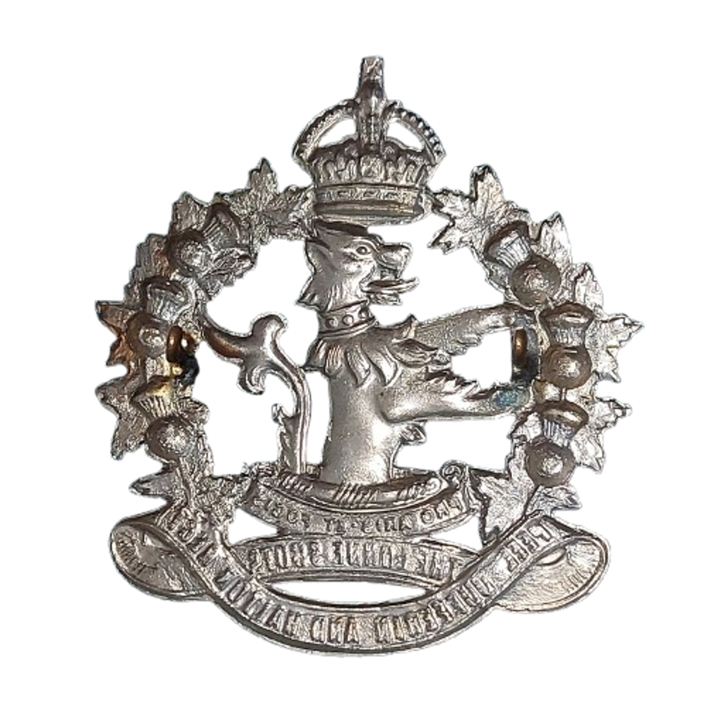 WW2 Canadian Lorne Scots Peel Dufferin & Halton Regiment Cap Badge