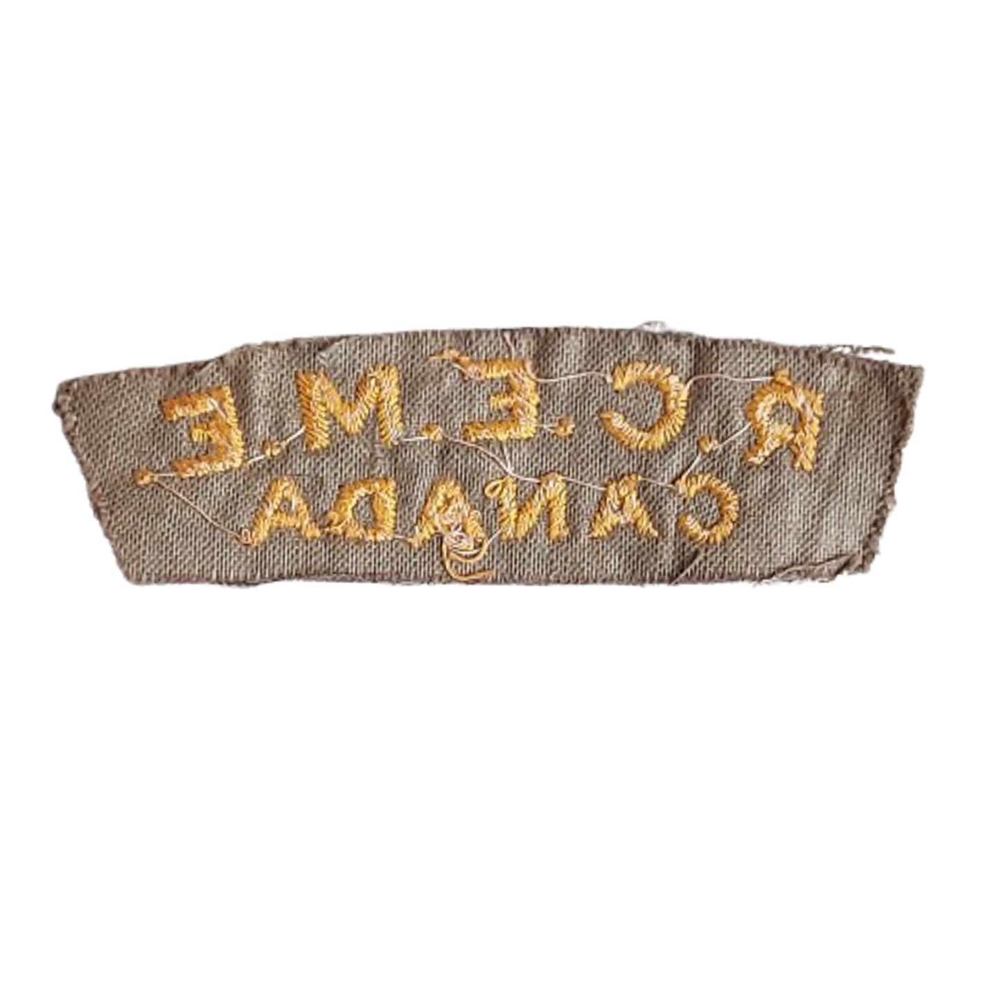 WW2 Canadian RCEME Electrical Mechanical Engineers Cloth Shoulder Title